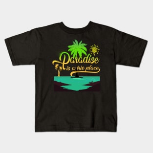 Paradise is a irie place Kids T-Shirt